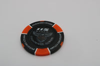 
              NEW ILLINOIS HARLEY-DAVIDSON 115TH ANNIVERSARY POKER CHIP COUNTRYSIDE, IL ORANGE
            