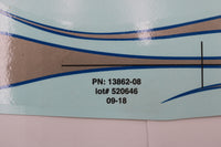 
              13862-08 NEW OEM 2008 HARLEY-DAVIDSON SOFTAIL ROCKER FUEL TANK DECAL FXCWC STN/BLU RH
            