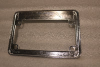 
              ORIGINAL HARLEY METAL LICENSE PLATE BRACKET FRAME WIEBLER'S DAVENPORT IOWA
            